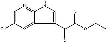 (5-Chloro-1H-pyrrolo[2,3-b]pyridin-3-yl)-oxo-acetic acid ethyl ester Structure