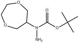 t-butyl 1-(1,4-dioxepan-6-yl)hydrazinecarboxylate Structure