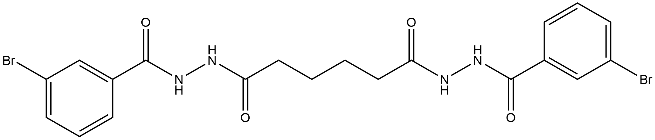 N'1,N'6-bis(3-bromobenzoyl)hexanedihydrazide Structure