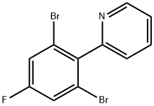 Pyridine, 2-(2,6-dibromo-4-fluorophenyl)- Structure