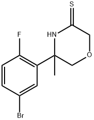 5-(5-Bromo-2-fluorophenyl)-5-methylmorpholine-3-thione Structure