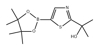 2-Thiazolemethanol, α,α-dimethyl-5-(4,4,5,5-tetramethyl-1,3,2-dioxaborolan-2-yl)- Structure