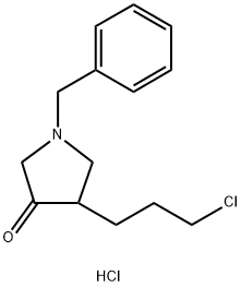 3-Pyrrolidinone, 4-(3-chloropropyl)-1-(phenylmethyl)-, hydrochloride (1:1) Structure