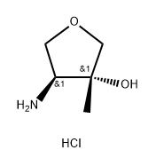 3-Furanol, 4-aminotetrahydro-3-methyl-, hydrochloride (1:1), (3R,4S)-rel- Structure