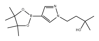 1H-Pyrazole-1-propanol, α,α-dimethyl-4-(4,4,5,5-tetramethyl-1,3,2-dioxaborolan-2-yl)- 구조식 이미지