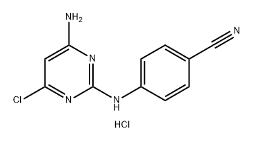 4-((4-amino-6-chloropyrimidin-2-yl)amino)benzonitrile 구조식 이미지