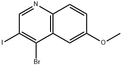 4-bromo-3-iodo-6-methoxyquinoline Structure