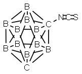 1-thioisocyanato-1,7-dicarba-closo-dodecarborane 구조식 이미지