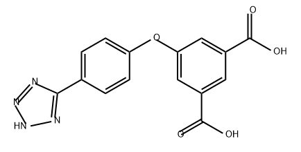 5-(4-(2H-Tetrazol-5-yl)benzyl)isophthalic acid Structure