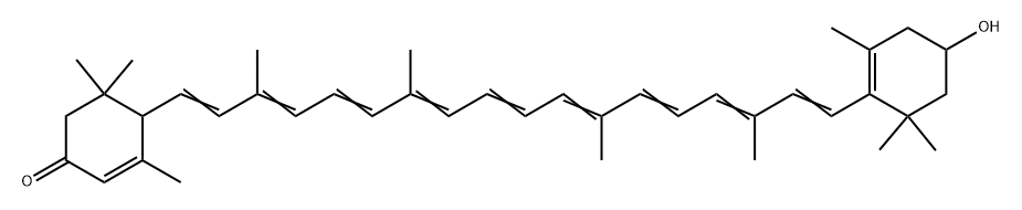 cis-3-hydroxy-b,e-Caroten-3'-one Structure