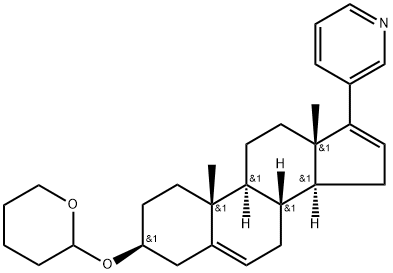 Pyridine, 3-[(3β)-3-[(tetrahydro-2H-pyran-2-yl)oxy]androsta-5,16-dien-17-yl]- Structure