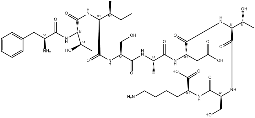 L-Lysine, L-phenylalanyl-L-threonyl-L-isoleucyl-L-seryl-L-alanyl-L-α-aspartyl-L-threonyl-L-seryl- Structure