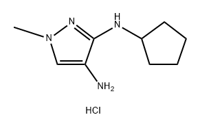 N~3~-cyclopentyl-1-methyl-1H-pyrazole-3,4-diamine Structure