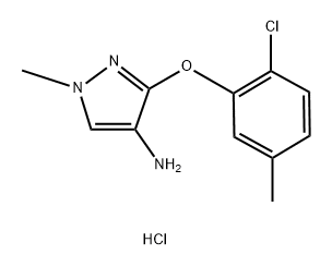 3-(2-chloro-5-methylphenoxy)-1-methyl-1H-pyrazol-4-amine Structure