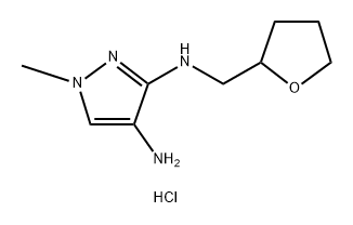 1-methyl-N~3~-(tetrahydrofuran-2-ylmethyl)-1H-pyrazole-3,4-diamine Structure