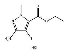 ethyl 3-amino-4-iodo-1-methyl-1H-pyrazole-5-carboxylate Structure