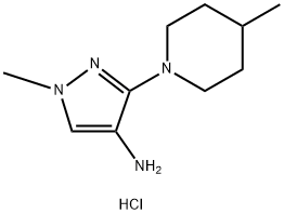 1-methyl-3-(4-methylpiperidin-1-yl)-1H-pyrazol-4-amine Structure