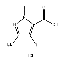 3-amino-4-iodo-1-methyl-1H-pyrazole-5-carboxylic acid Structure