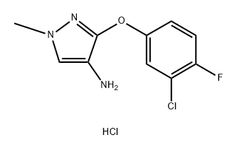 3-(3-chloro-4-fluorophenoxy)-1-methyl-1H-pyrazol-4-amine Structure