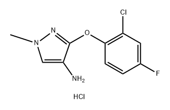 3-(2-chloro-4-fluorophenoxy)-1-methyl-1H-pyrazol-4-amine Structure