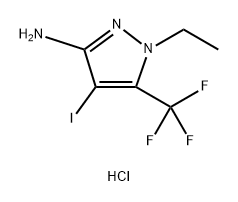1-ethyl-4-iodo-5-(trifluoromethyl)-1H-pyrazol-3-amine 구조식 이미지