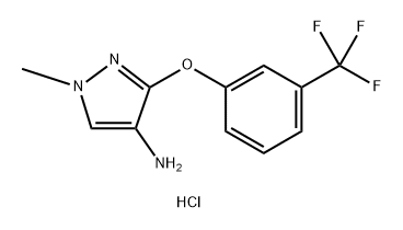 1-methyl-3-[3-(trifluoromethyl)phenoxy]-1H-pyrazol-4-amine Structure