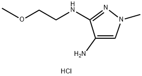 N~3~-(2-methoxyethyl)-1-methyl-1H-pyrazole-3,4-diamine 구조식 이미지