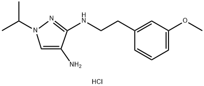 1-isopropyl-N~3~-[2-(3-methoxyphenyl)ethyl]-1H-pyrazole-3,4-diamine Structure