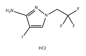 4-iodo-1-(2,2,2-trifluoroethyl)-1H-pyrazol-3-amine 구조식 이미지