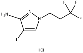 4-iodo-1-(3,3,3-trifluoropropyl)-1H-pyrazol-3-amine Structure