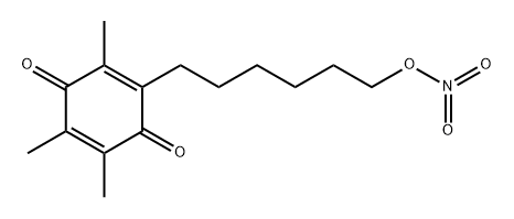 6-(2,4,5-trimethyl-3,6-dioxocyclohexa-1,4-dienyl)hexyl nitrate Structure