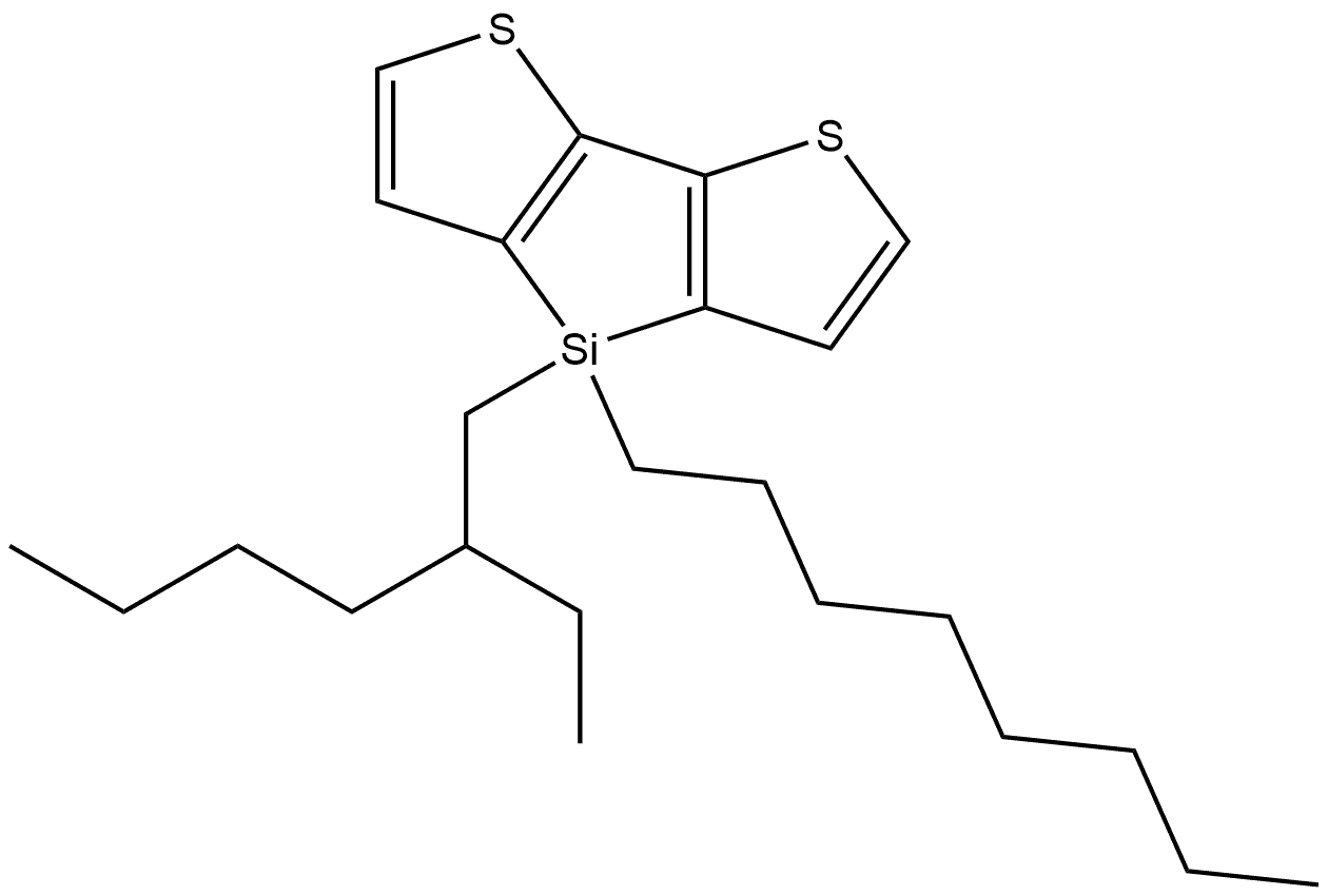 4-Silolo[3,2-b:4,5-b']dithiophene, 4-(2-ethylhexyl)-4-octyl- Structure