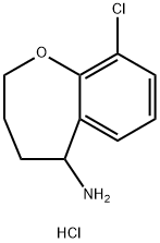 9-chloro-2,3,4,5-tetrahydro-1-benzoxepin-5-amine hydrochloride Structure