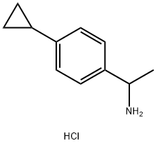 1-(4-Cyclopropylphenyl)ethan-1-amine hydrochloride 구조식 이미지