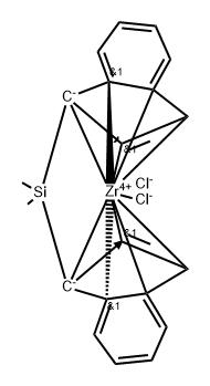 rac-Dimethylsilylenebis(2-methylindenyl) zirconium dichloride Structure