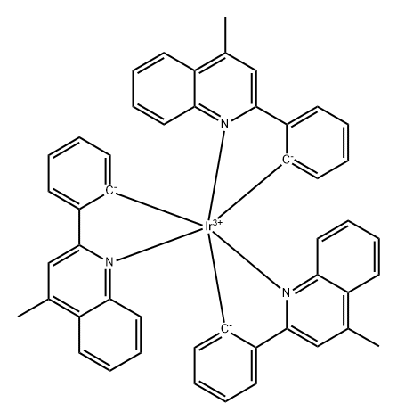 Tris[2-phenyl-4-Methylquinoline)]iridiuM(III) 구조식 이미지