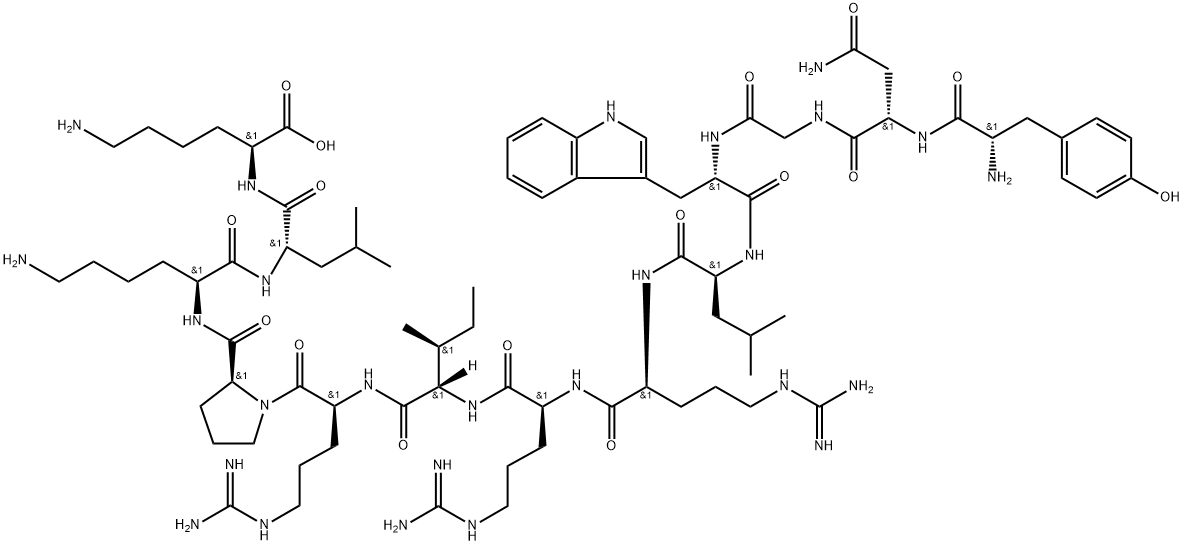 다이노르핀A(1-13),Asn(2)-Trp(4)- 구조식 이미지
