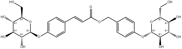 β-D-Glucopyranoside, 4-[[[(2E)-3-[4-(β-D-glucopyranosyloxy)phenyl]-1-oxo-2-propen-1-yl]oxy]methyl]phenyl Structure