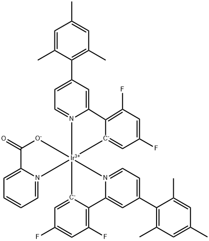 1435909-76-4 Bis[2-(4,6-difluorophenyl)-4-(2,4,6-triMethylphenyl)pyridinato-C2,N](picolinato)iridiuM(III),PhFIrPic