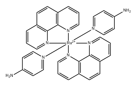 Ruthenium(2+), bis(1,10-phenanthroline-κN1,κN10)bis(4-pyridinamine-κN1)-, (OC-6-22)- Structure