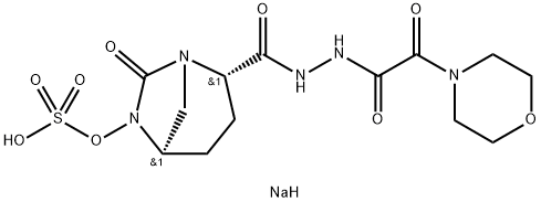 sodium (2S,5R)-2-(2-(2-morpholino-2-oxoacetyl)hydrazine-1-carbonyl)-7-oxo-1,6-diazabicyclo[3.2.1]octan-6-yl sulfate Structure