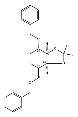 1,5-Anhydro-2,6-di-O-benzyl-3,4-O-isopropylidene-D-galactitol 구조식 이미지