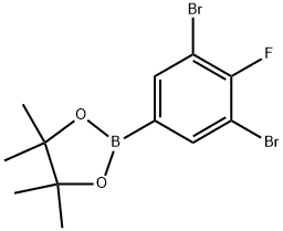 2-(3,5-dibromo-4-fluorophenyl)-4,4,5,5-tetramethyl-1,3,2-dioxaborolane Structure