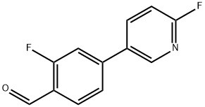 2-fluoro-4-(6-fluoropyridin-3-yl)benzaldehyde Structure