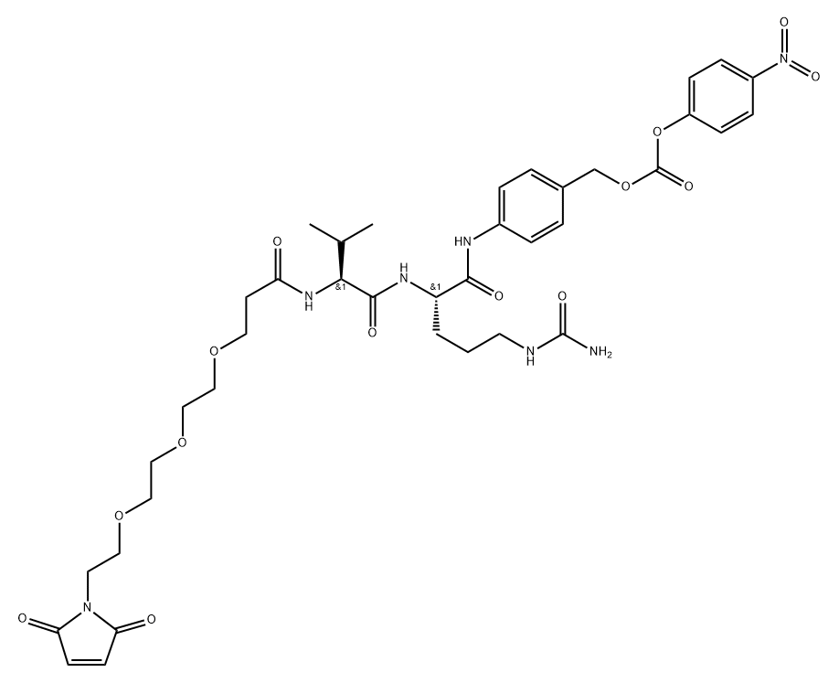 Mal-PEG3-Val-Cit-PAB-PNP Structure