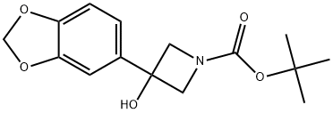 1,1-Dimethylethyl 3-(1,3-benzodioxol-5-yl)-3-hydroxy-1-azetidinecarboxylate Structure