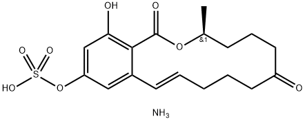 Zearalenone 4-Sulfate AMMoniuM Salt Structure
