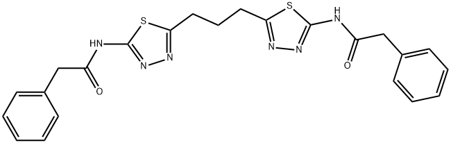 Benzeneacetamide, N,N'-[1,3-propanediylbis(1,3,4-thiadiazole-5,2-diyl)]bis- Structure