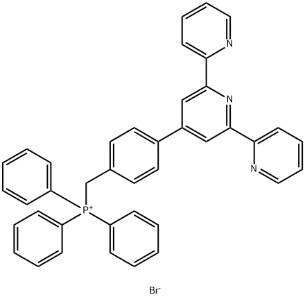 (4-([2,2＇:6＇,2＇-Terpyridin]-4＇-yl)benzyl)triphenylphosphonium bromide 구조식 이미지