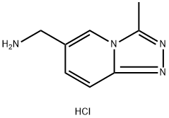 3-Methyl-[1,2,4]triazolo[4,3-a]pyridin-6-ylmethanamine hydrochloride 구조식 이미지